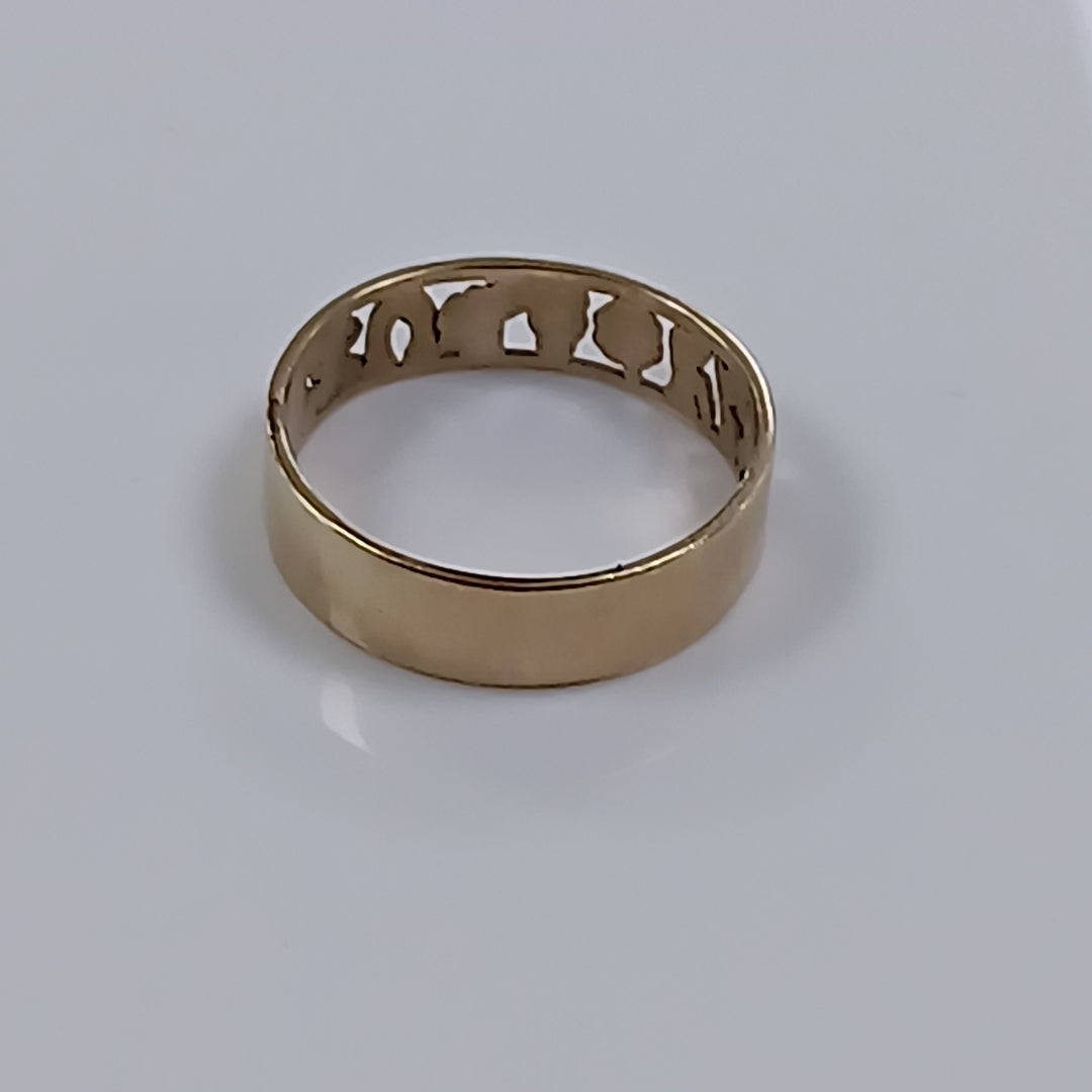 ARGOLLA DE LA SUERTE ORO 14 K 2.8 GRMS (SEMINUEVO)