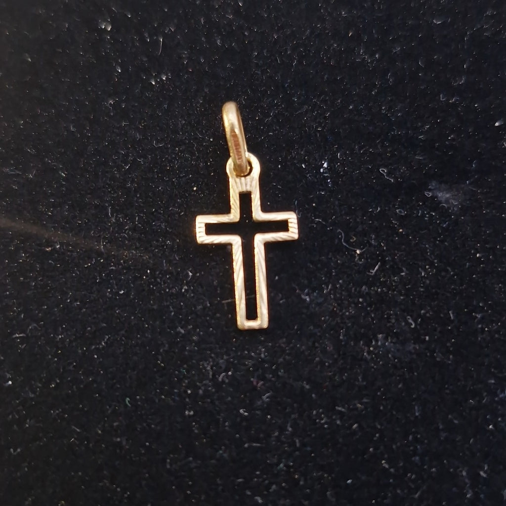 CRUZ, DIJE ORO 14 K 0.6 GRMS (SEMINUEVO)