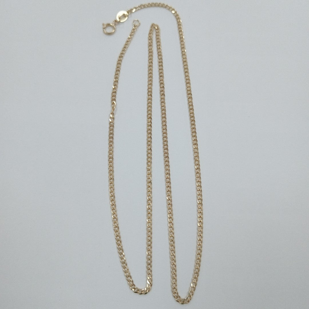 CADENAS TEJIDO BARBADA ORO 10K 50 CM 3.5 GR (NUEVO)