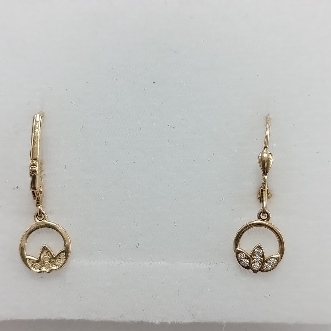 BROQUELES ORO 14K 2 (NUEVO)