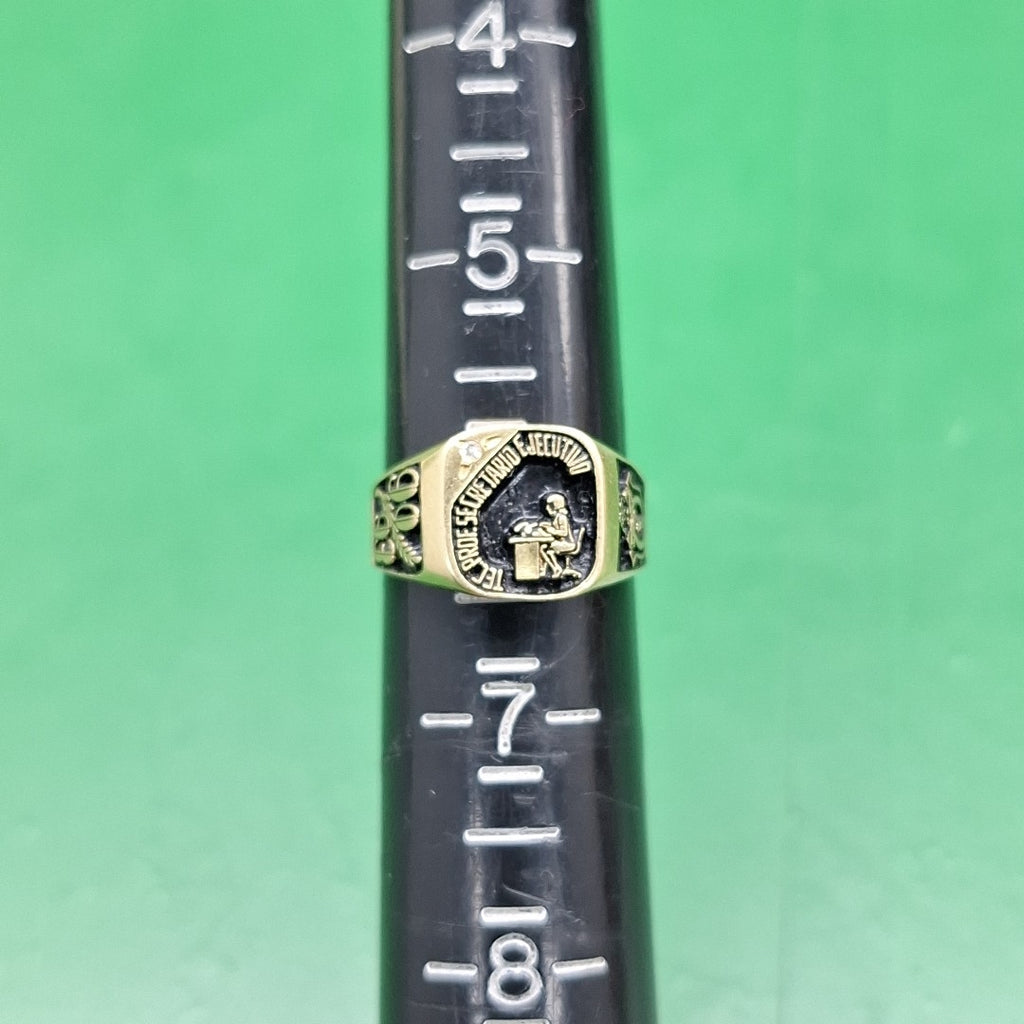 ANILLO DE GRADUACIÓN ORO 14 K 5,90 GRMS (SEMINUEVO)