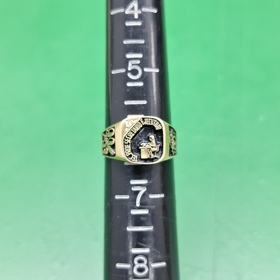 ANILLO DE GRADUACIÓN ORO 14 K 5,90 GRMS (SEMINUEVO)