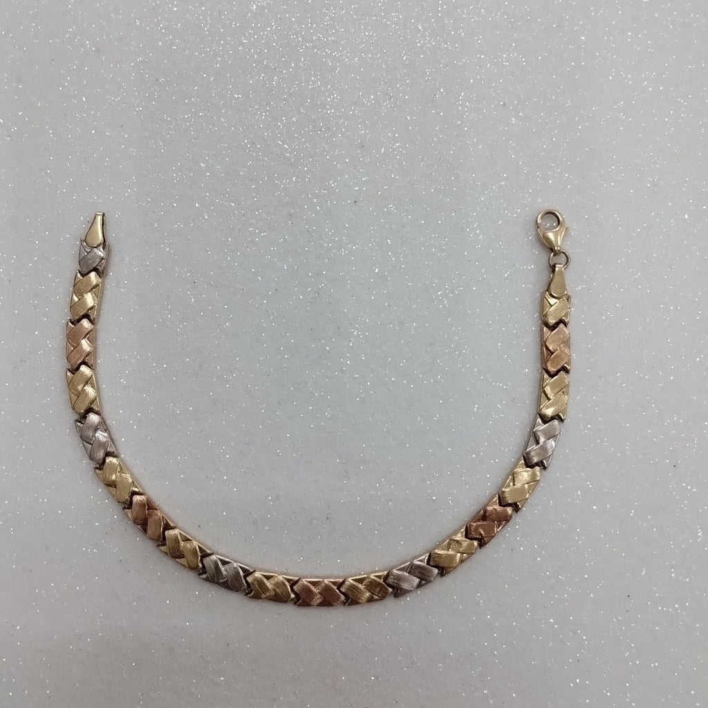 PULSERA ORO, ORO COMBINADO 14 K 4.6 GRMS (SEMINUEVO)