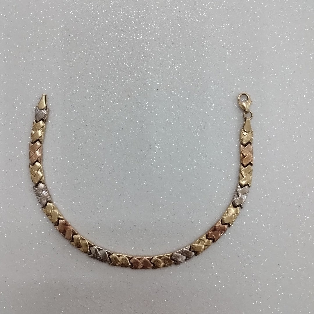 PULSERA ORO, ORO COMBINADO 14 K 4.6 GRMS (SEMINUEVO)