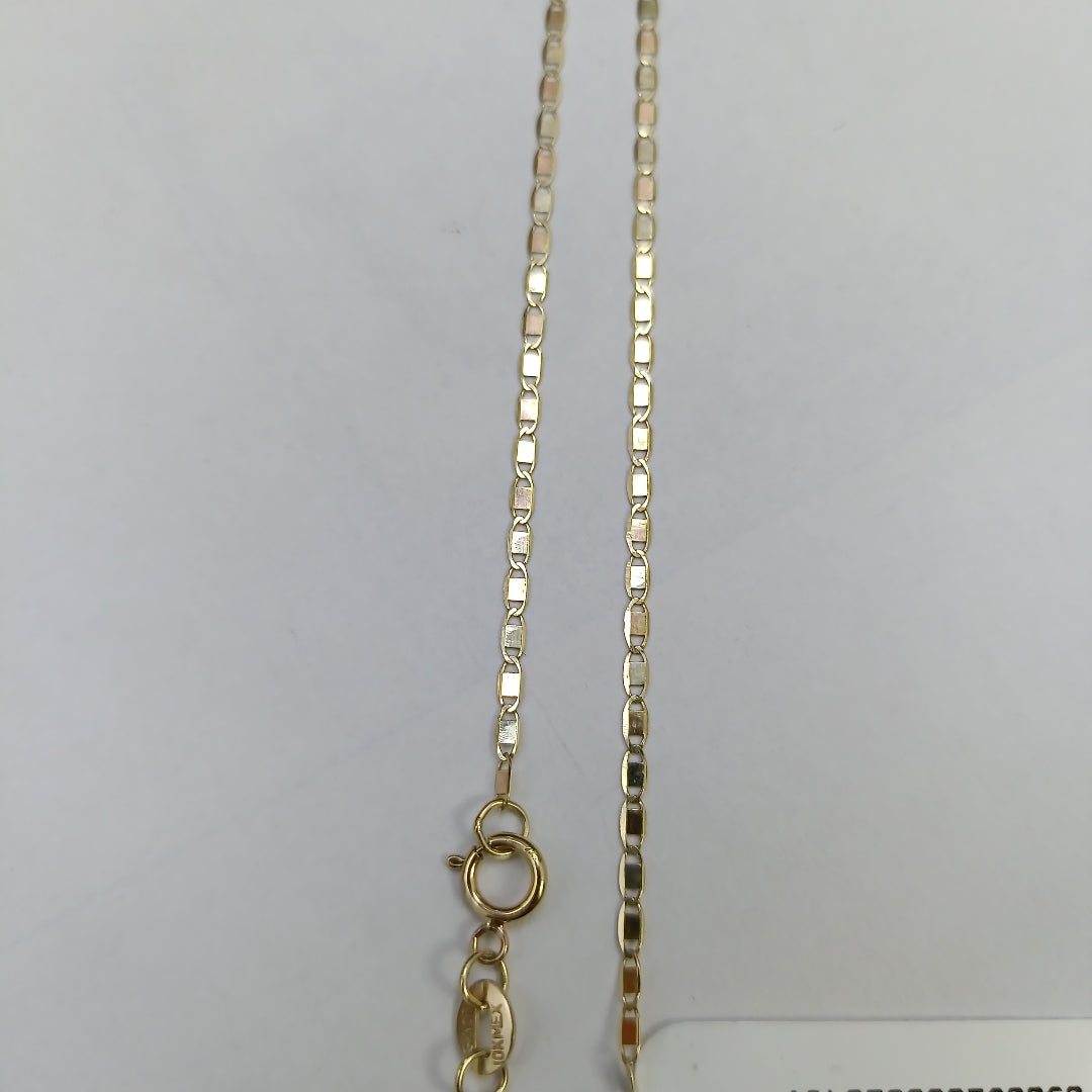 CADENAS TEJIDO ESPEJO ORO 10K 50 CM 1.6 GR (NUEVO)