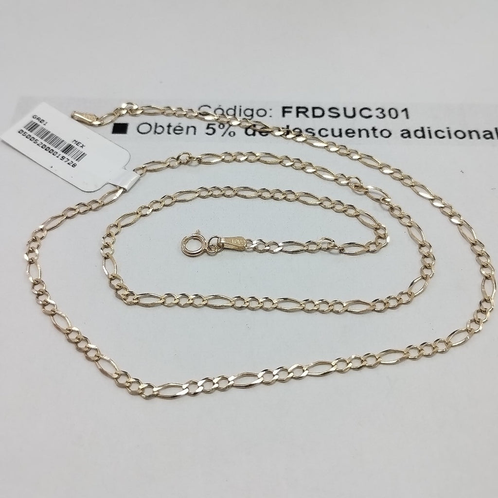 CADENAS TEJIDO 3X1 ORO 10K 55 CM 4.1 GR (NUEVO)