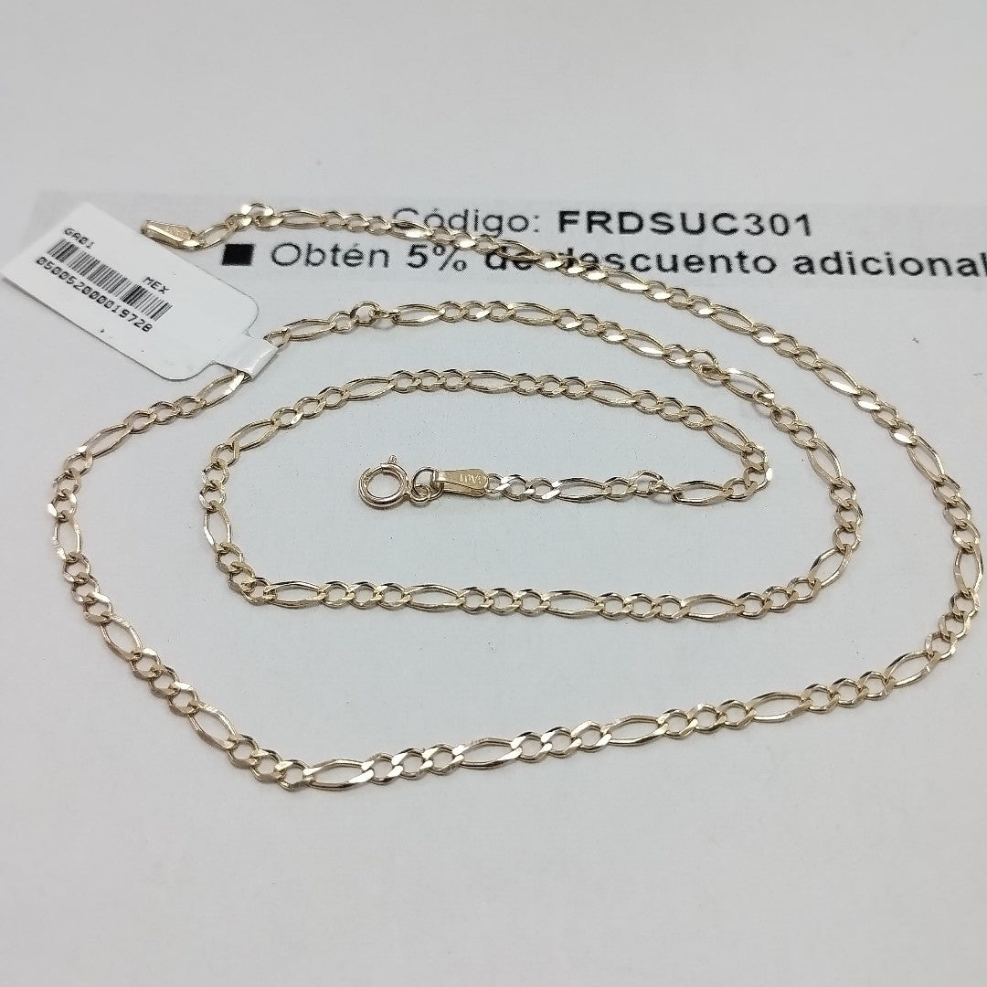 CADENAS TEJIDO 3X1 ORO 10K 55 CM 4.1 GR (NUEVO)