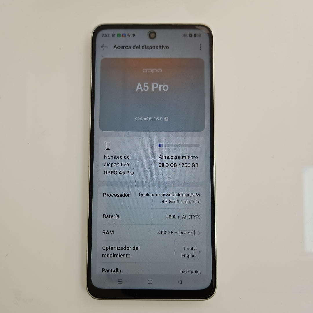 CELULAR OPPO A5 PRO CPH2711 (2025) 256 GB 8 GB RAM (SEMINUEVO)