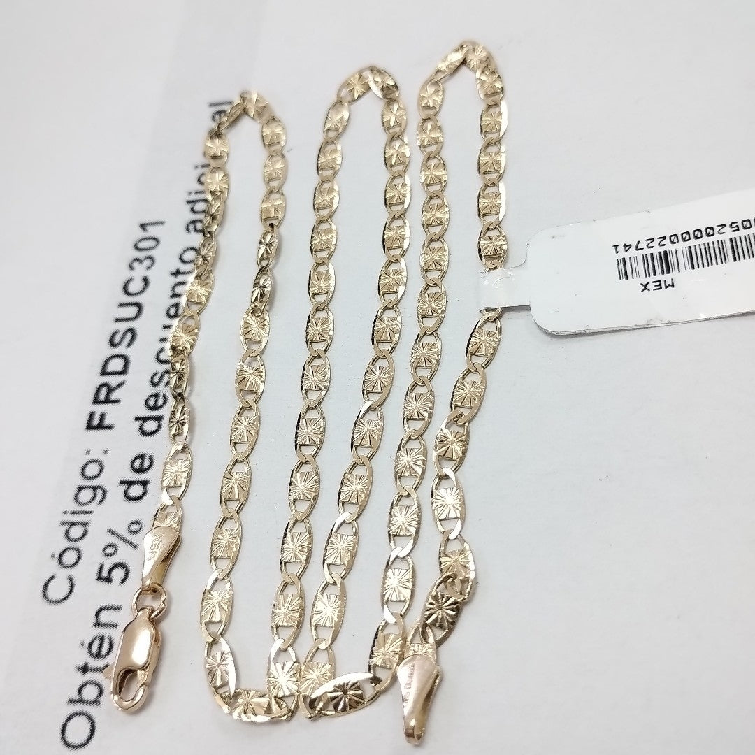 CADENAS TEJIDO GUCHI ORO 14K 55 CM 7.1 GR (NUEVO)