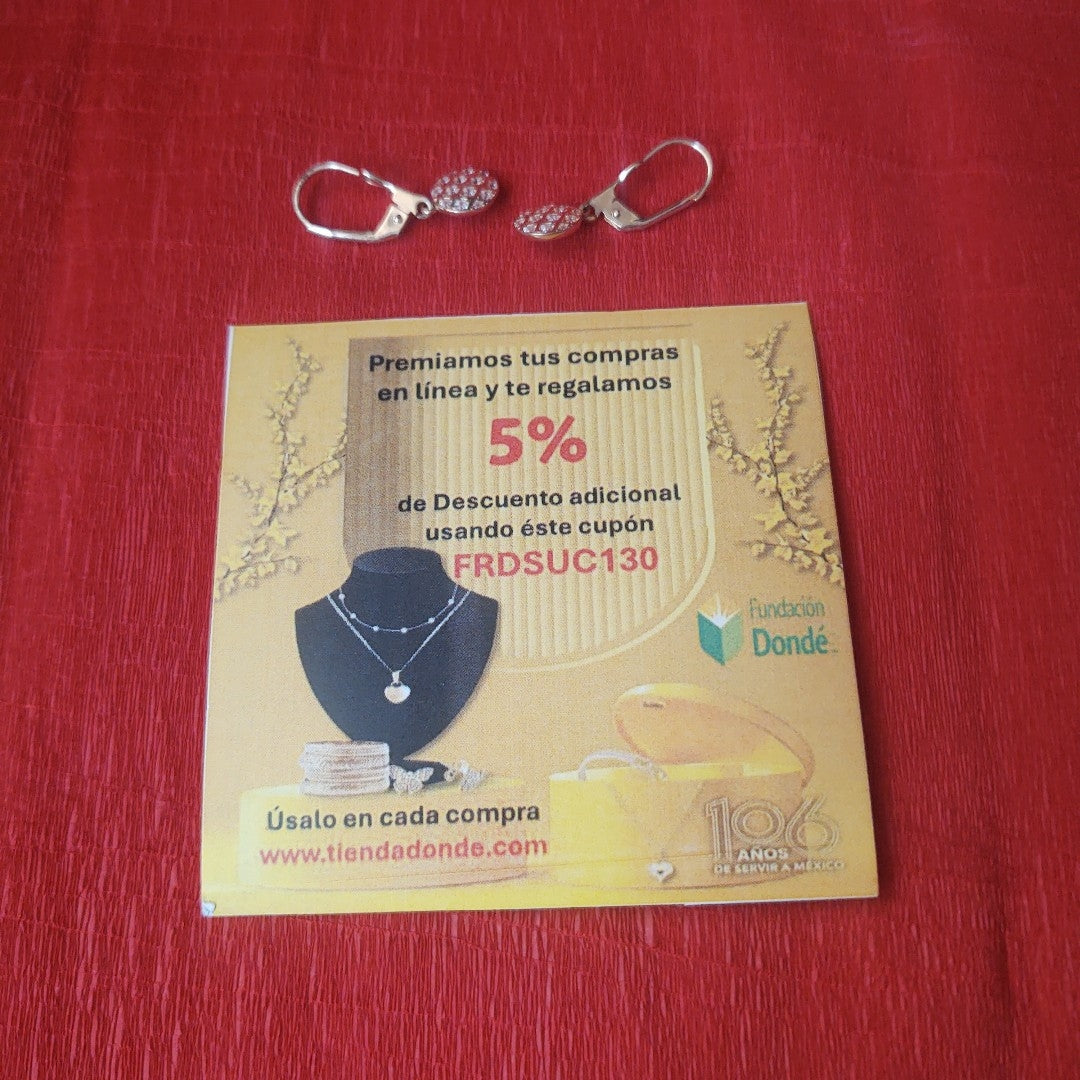 BROQUELES ORO 14K 2.4 (NUEVO)