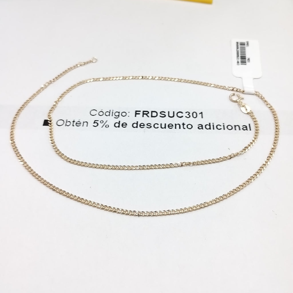 CADENAS TEJIDO BARBADA ORO 10K 50 CM 3.5 GR (NUEVO)