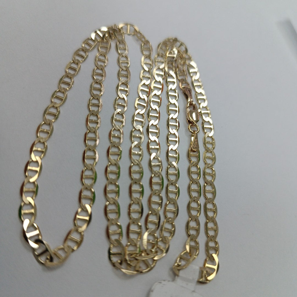 CADENAS TEJIDO MARINERA ORO 14K 60 CM 8.8 GR (NUEVO)