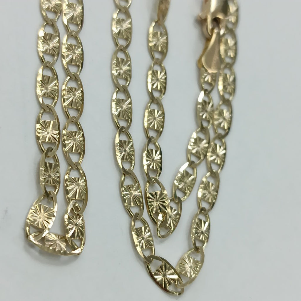 CADENAS TEJIDO GUCHI ORO 14K 55 CM 7.1 GR (NUEVO)