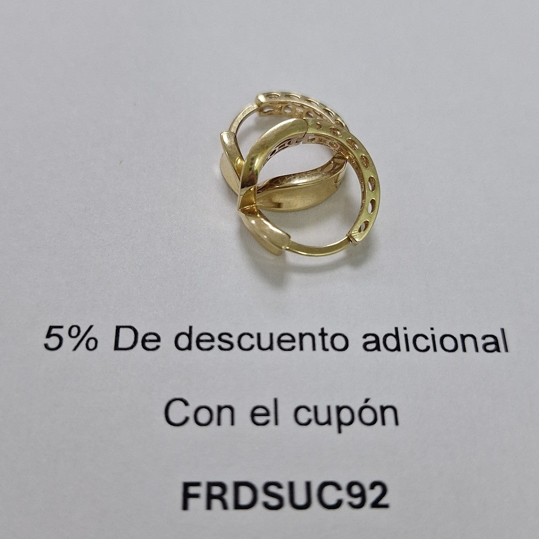 ARETES PAR ORO 14 K 2,70 GRMS (SEMINUEVO)