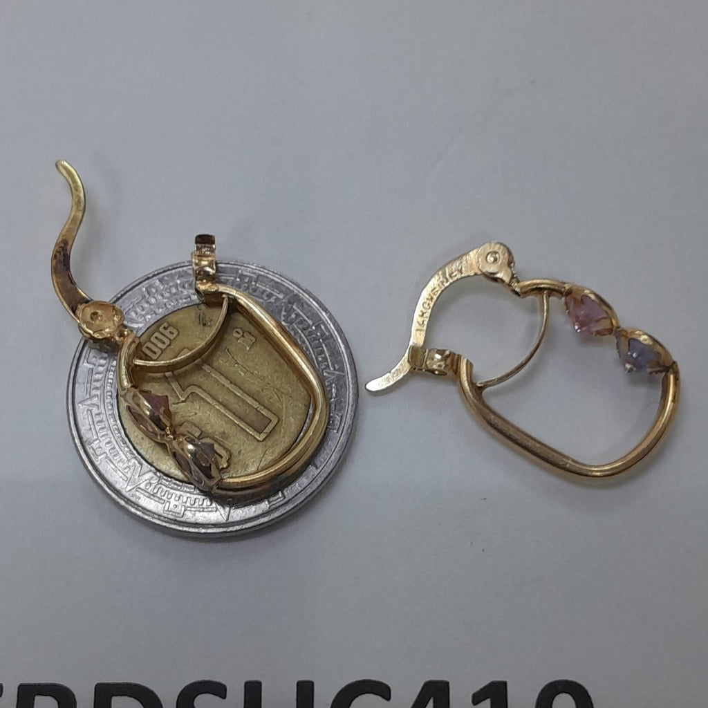 ARETES PAR ORO 14 K 1.9 GRMS (SEMINUEVO)