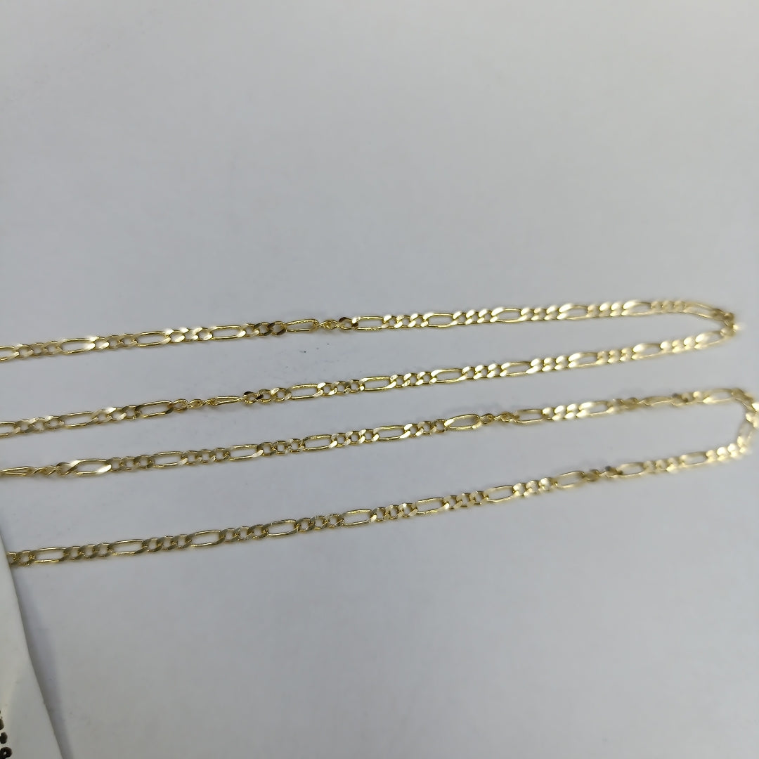CADENAS TEJIDO 3X1 ORO 14K 55 CM 2.4 GR (NUEVO)