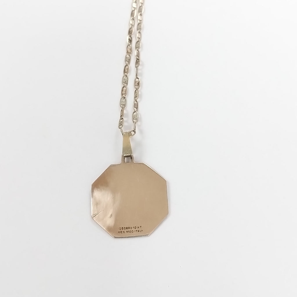 CADENA, MEDALLA RELIGIOSA ORO 10 K 5.1 GRMS (SEMINUEVO)