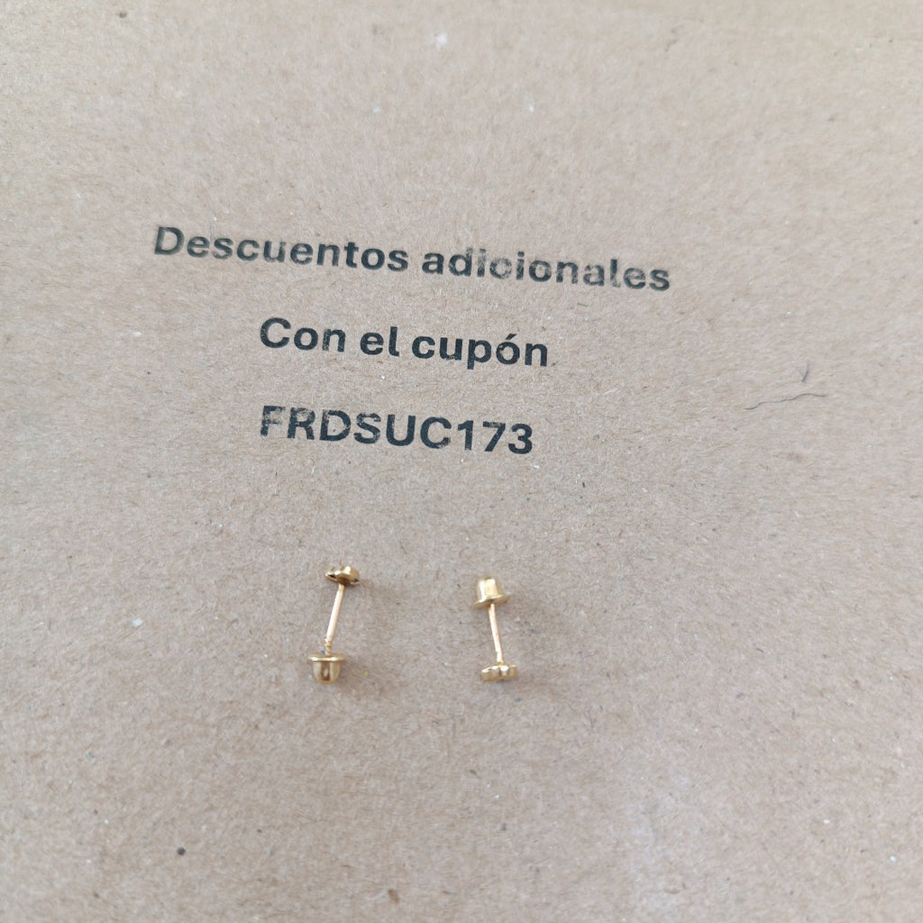 BROQUELES PAR ORO 14 K 0.3 GRMS (SEMINUEVO)