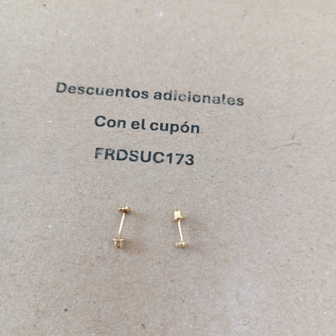 BROQUELES PAR ORO 14 K 0.3 GRMS (SEMINUEVO)