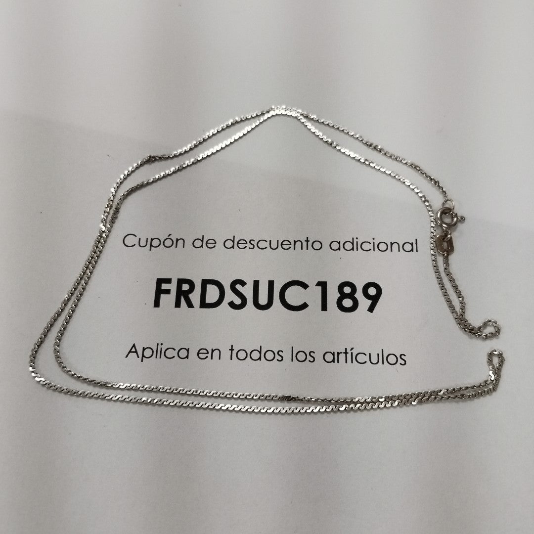 CADENA ORO BLANCO 8 K 2.6 GRMS (SEMINUEVO)