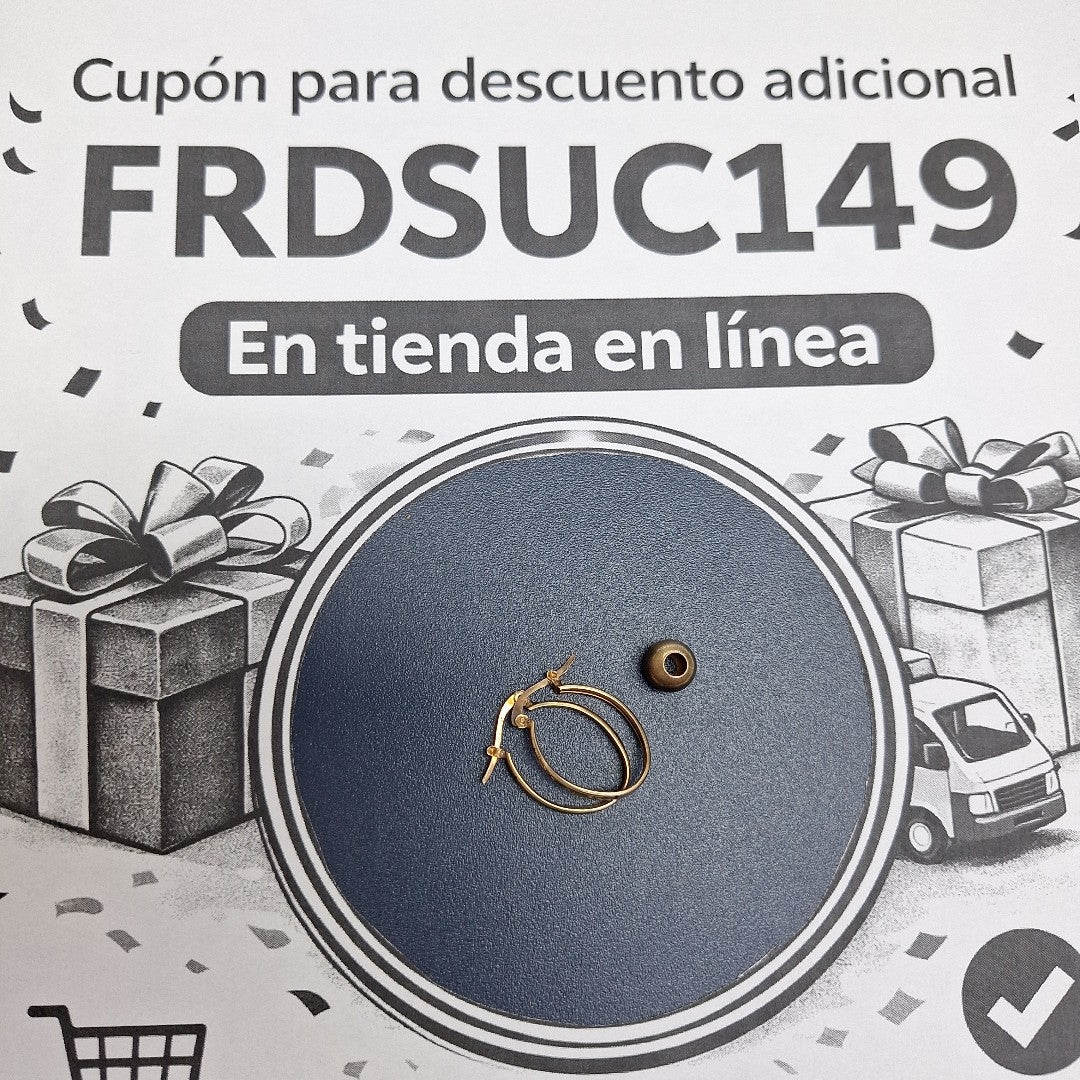 ARRACADAS PAR ORO 8 K 3,10 GRMS (SEMINUEVO)