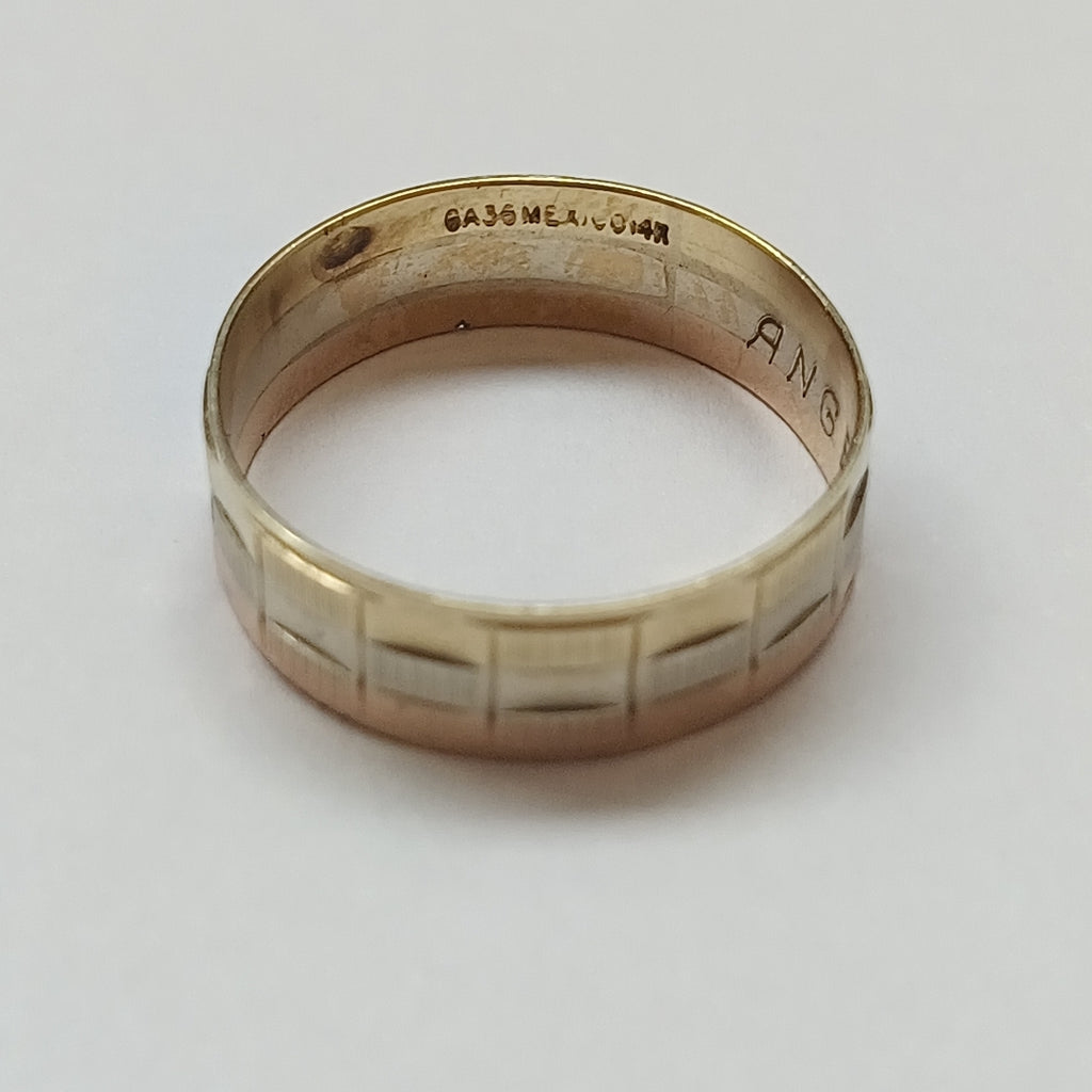 ARGOLLA ORO, ORO COMBINADO 14 K 2.4 GRMS (SEMINUEVO)
