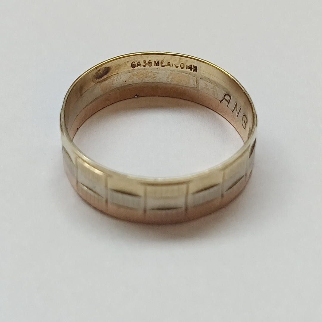ARGOLLA ORO, ORO COMBINADO 14 K 2.4 GRMS (SEMINUEVO)
