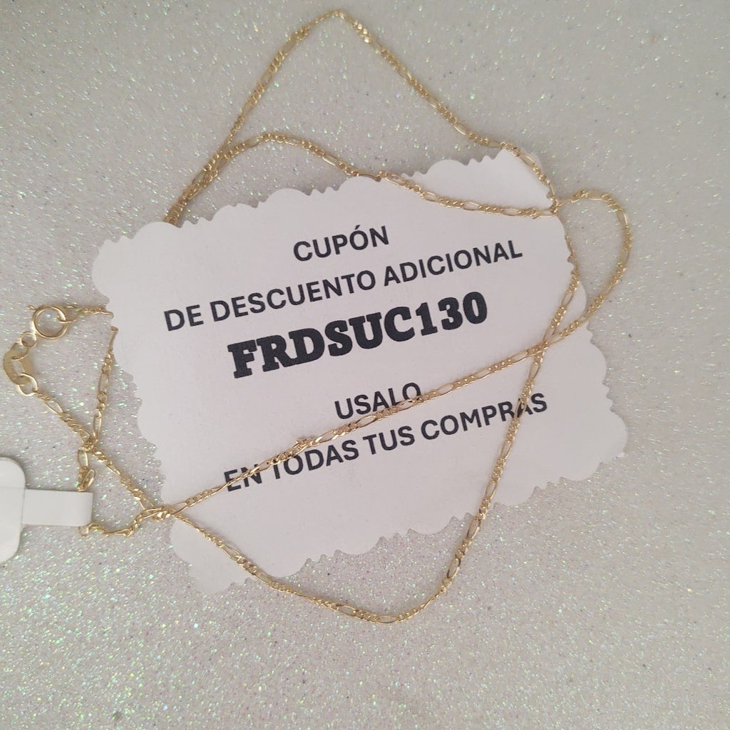 CADENAS TEJIDO 3X1 ORO 14K 55 CM 2.6 GR (NUEVO)