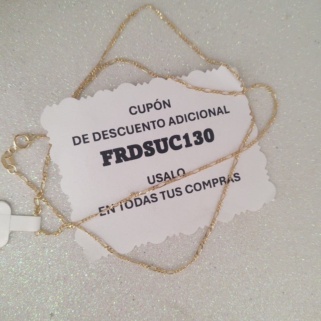CADENAS TEJIDO 3X1 ORO 14K 55 CM 2.6 GR (NUEVO)