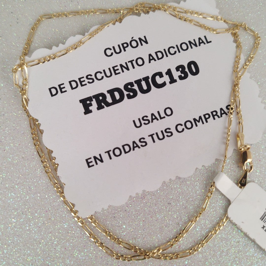CADENAS 3X1 ORO 14K 55 CM 3.7 GR (NUEVO)