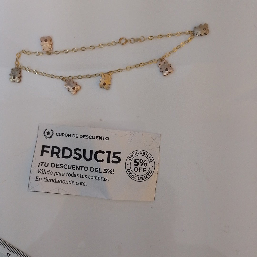 PULSERA ORO, ORO COMBINADO 14 K 3.4 GRMS (SEMINUEVO)
