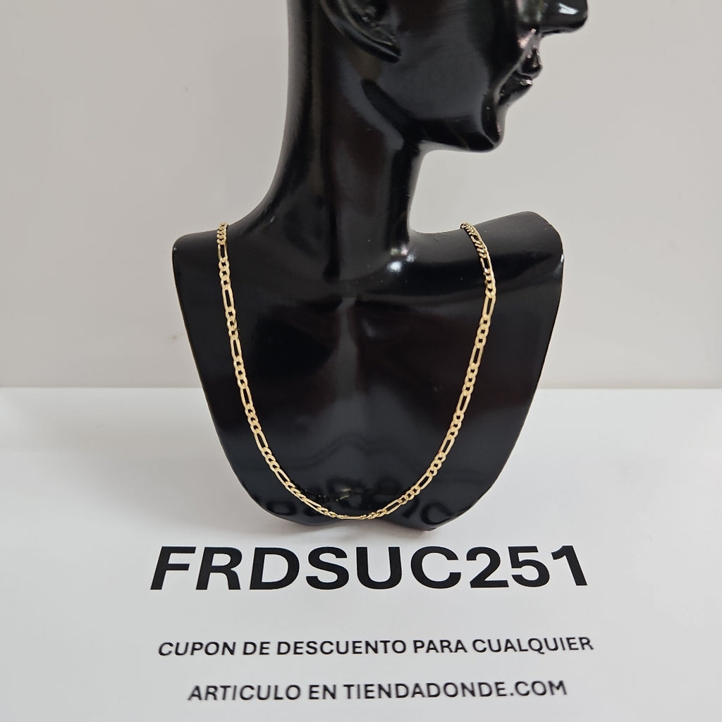 CADENAS 3X1 ORO 14K 55 CM 4 GR (NUEVO)