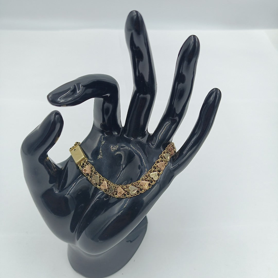 PULSERA ORO COMBINADO 10 K 10.4 GRMS (SEMINUEVO)