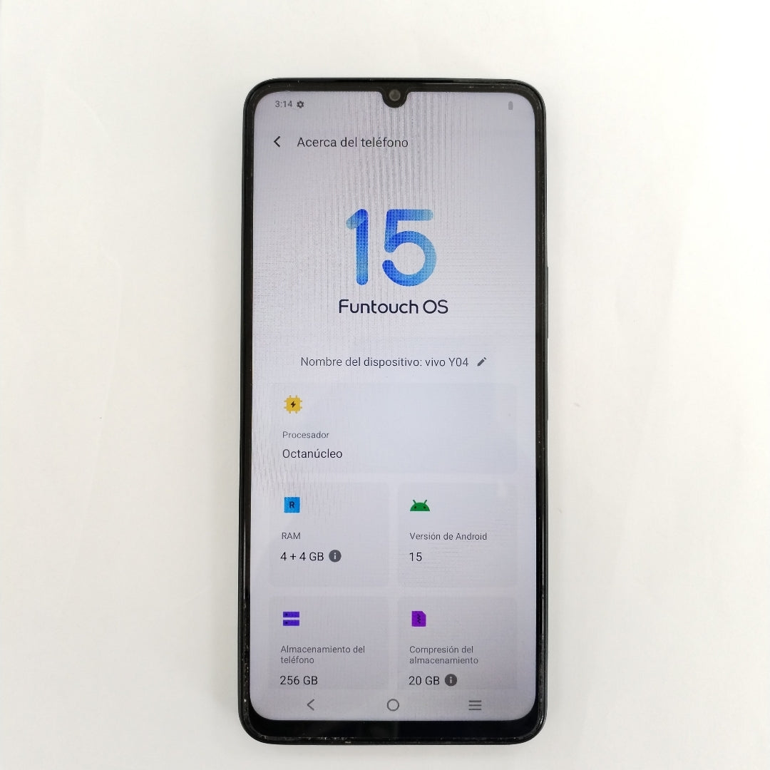 CELULAR VIVO Y04 V2430 (2025) 256 GB 4 GB RAM (SEMINUEVO)