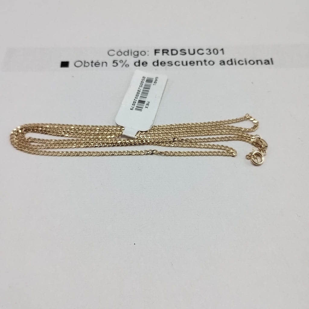 CADENAS TEJIDO BARBADA ORO 10K 60 CM 4.2 GR (NUEVO)