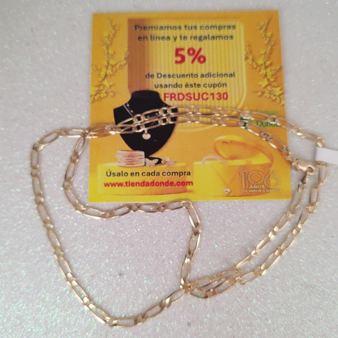 CADENAS 1X1 ORO 14K 55 CM 7.4 GR (NUEVO)
