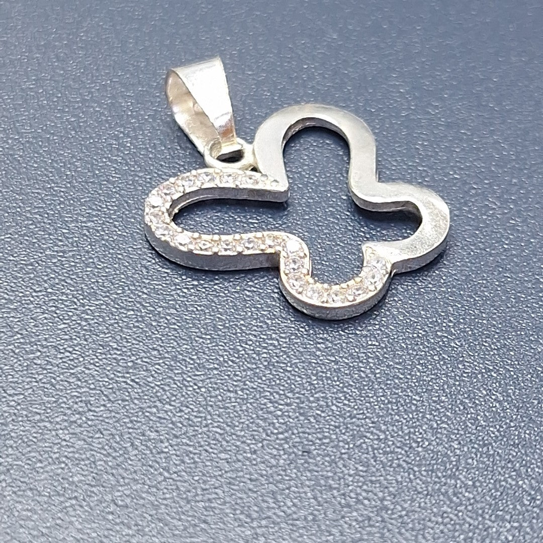 DIJE MARIPOSA C/CIRCONIAS PLATA .925 2.2 GR (NUEVO)