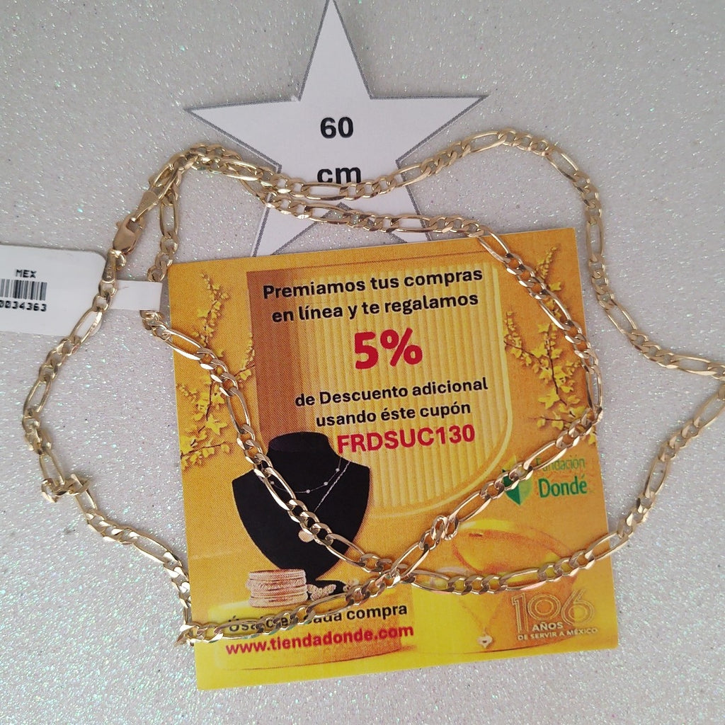CADENAS 3X1 ORO 14K 60 CM 8.9 GR (NUEVO)