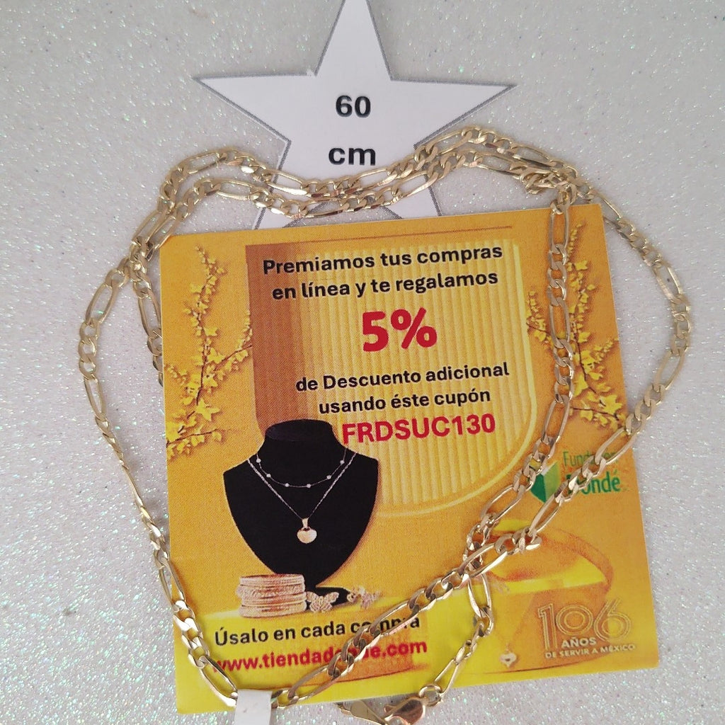CADENAS 3X1 ORO 14K 55 CM 8.2 GR (NUEVO)