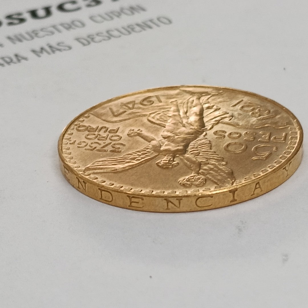 K1 41,60 GRMS 21 K IDENTIFICACIÓN MONEDA NOMINATIVA MONEDAS PESOS 50 PESOS (SEMINUEVO)