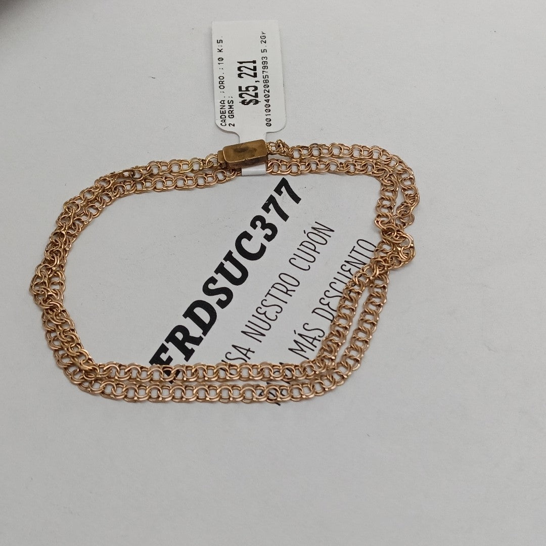 CADENA ORO 10 K 5.2 GRMS (SEMINUEVO)