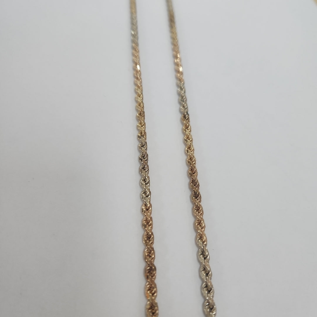 CADENA ORO COMBINADO 14 K 9,20 GRMS (SEMINUEVO)