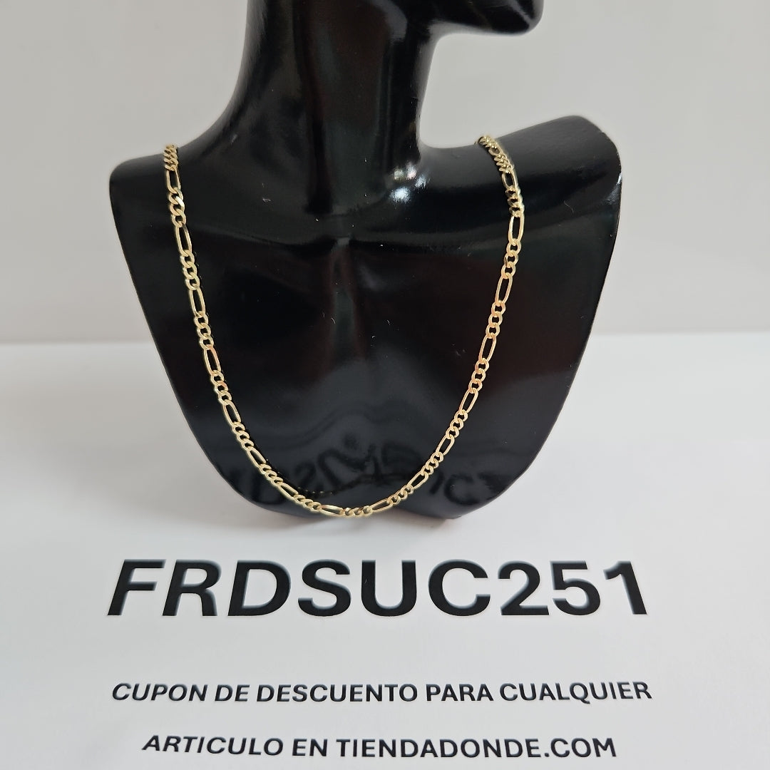 CADENAS TEJIDO 3X1 ORO 10K 55 CM 3.2 GR (NUEVO)