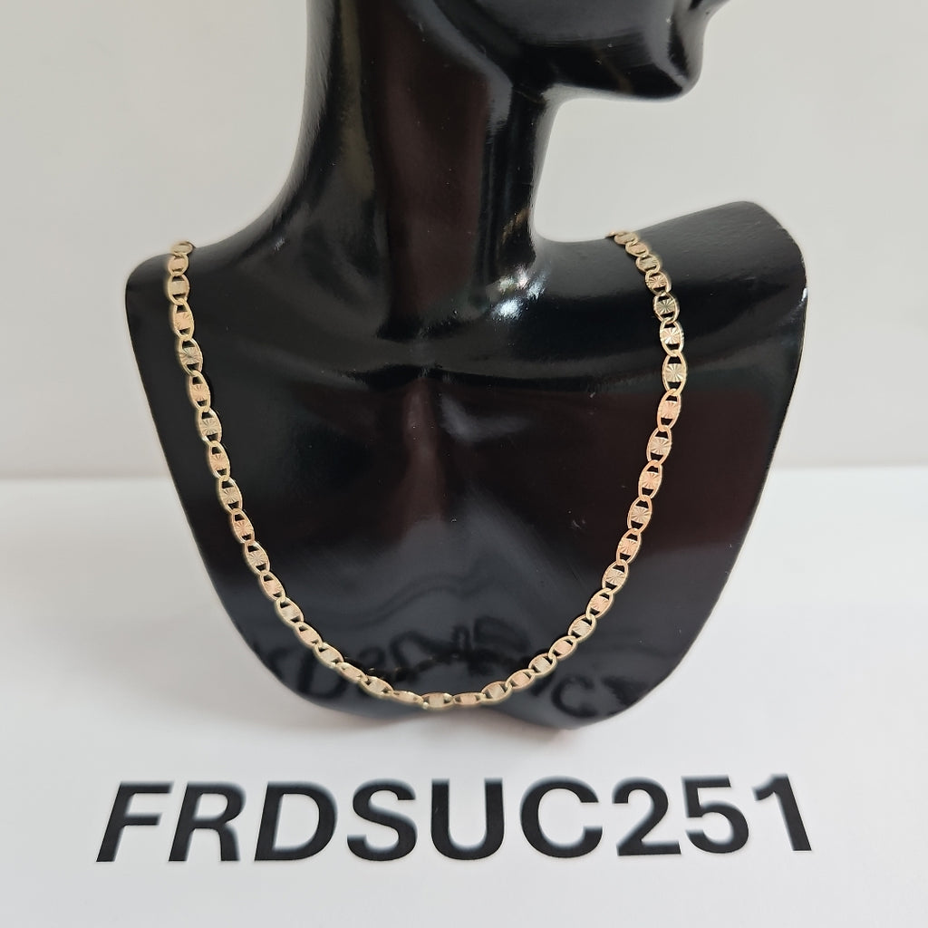 CADENAS TEJIDO GUCHI ORO 10K 60 CM 3.3 GR (NUEVO)