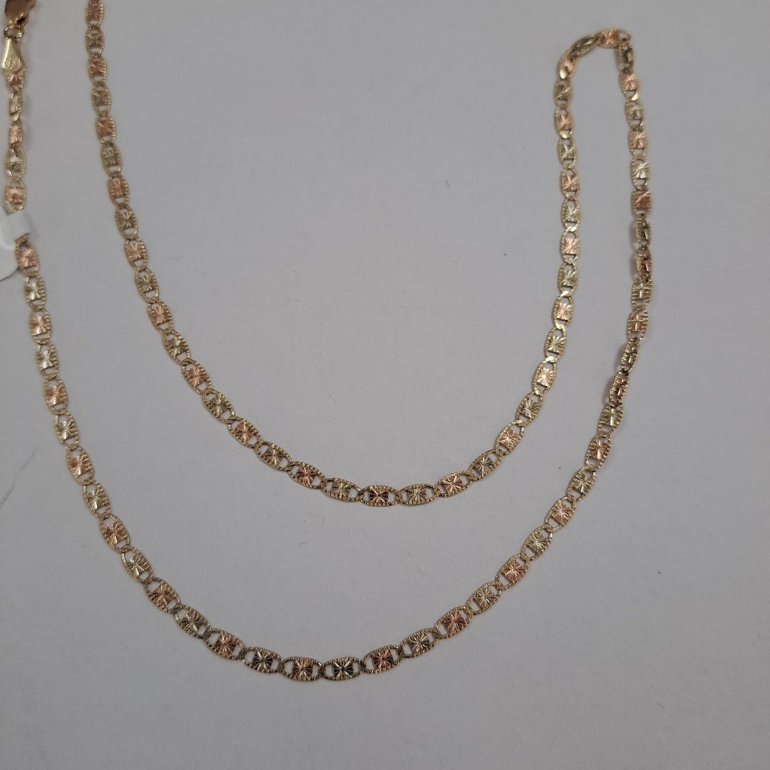 CADENAS TEJIDO GUCHI ORO 10K 55 CM 6.8 GR (NUEVO)