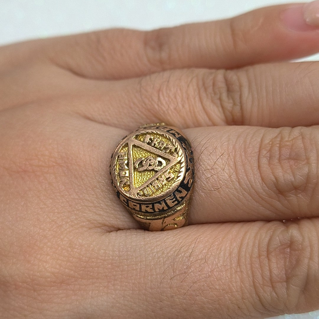 ANILLO DE GRADUACIÓN ORO 10 K 8.9 GRMS (SEMINUEVO)