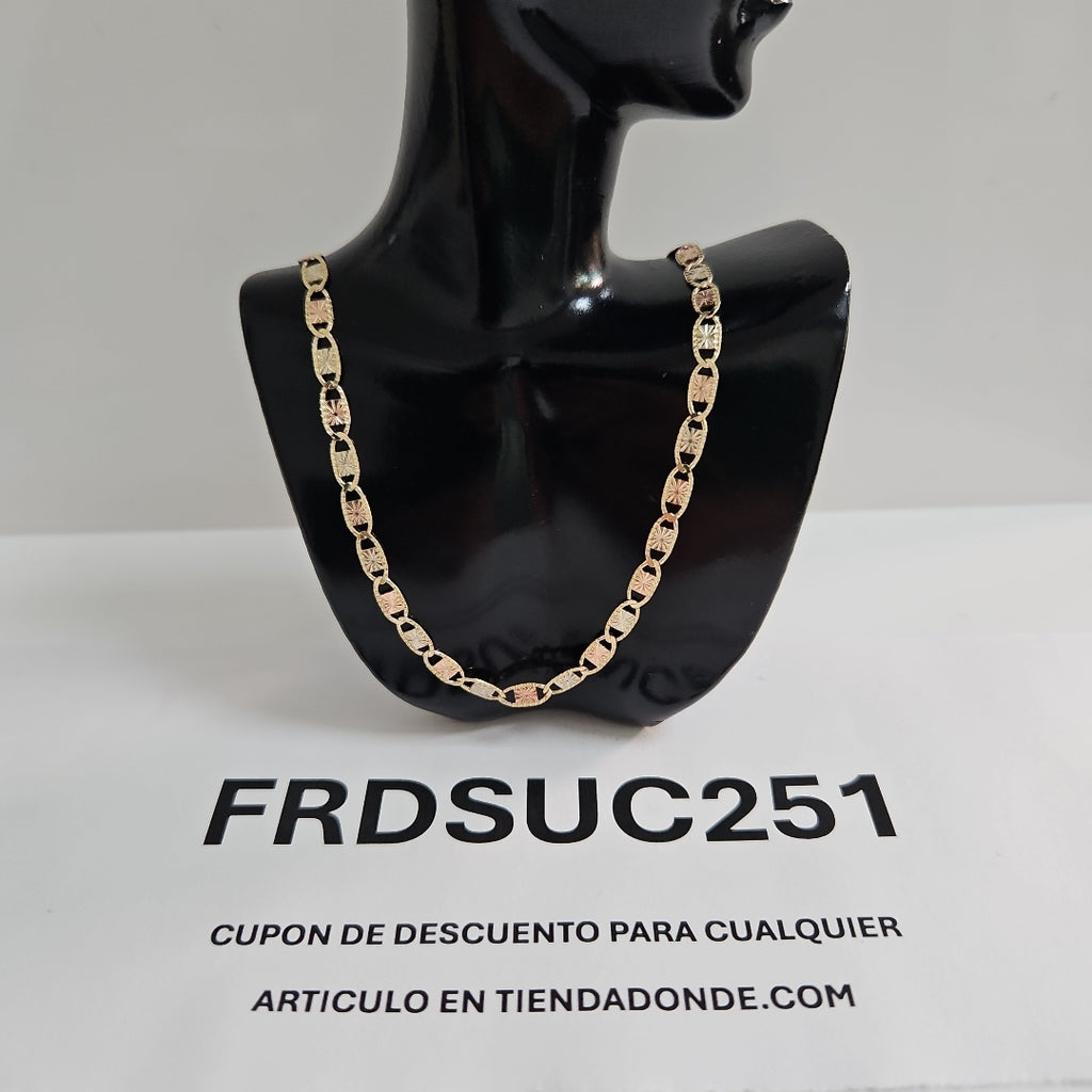 CADENAS TEJIDO GUCHI ORO 10K 55 CM 6.9 GR (NUEVO)