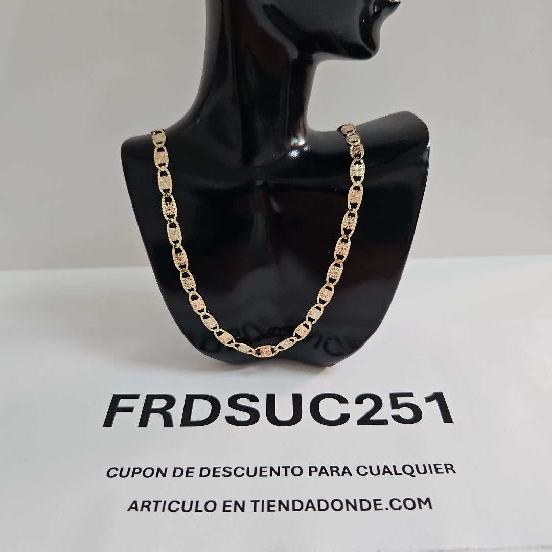 CADENAS TEJIDO GUCHI ORO 10K 55 CM 6.9 GR (NUEVO)