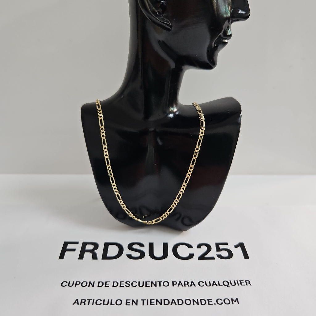 CADENAS TEJIDO 3X1 ORO 10K 50 CM 2.9 GR (NUEVO)