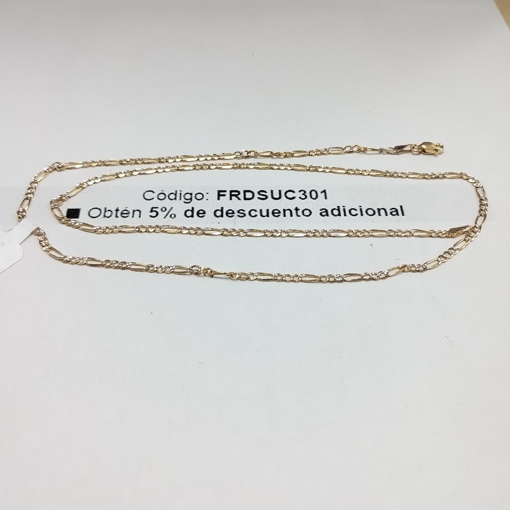 CADENAS TEJIDO 3X1 ORO 14K 55 CM 4.8 GR (NUEVO)